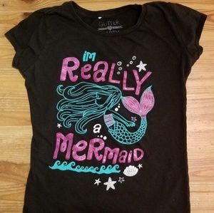 Girls size XL 14/16 mermaid shirt sparkly tee